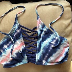 Women's Tie-Dye Strappy Bikini Top